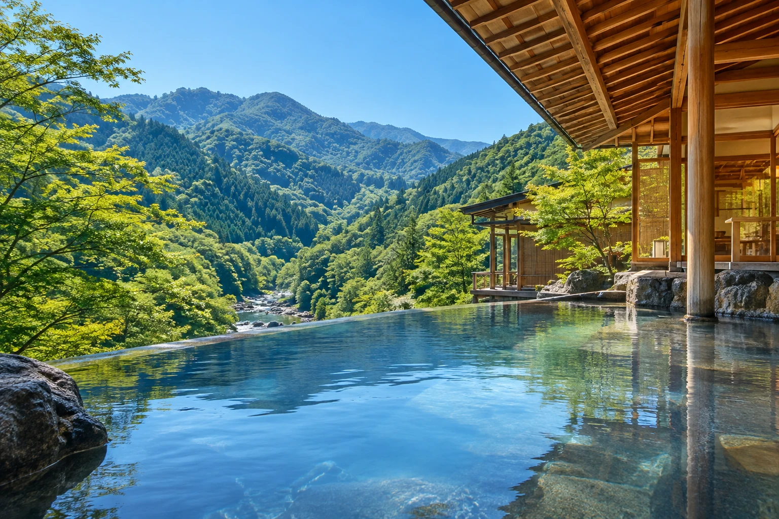 山あいの温泉宿